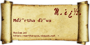 Mártha Éva névjegykártya