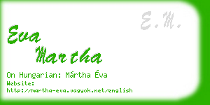 eva martha business card