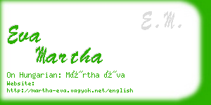 eva martha business card